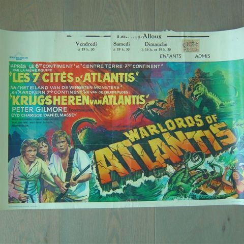 'Warlords of Atlantis' Belgian affichette
